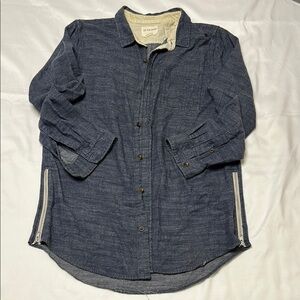 Men's Blue Button-Up Shirt
